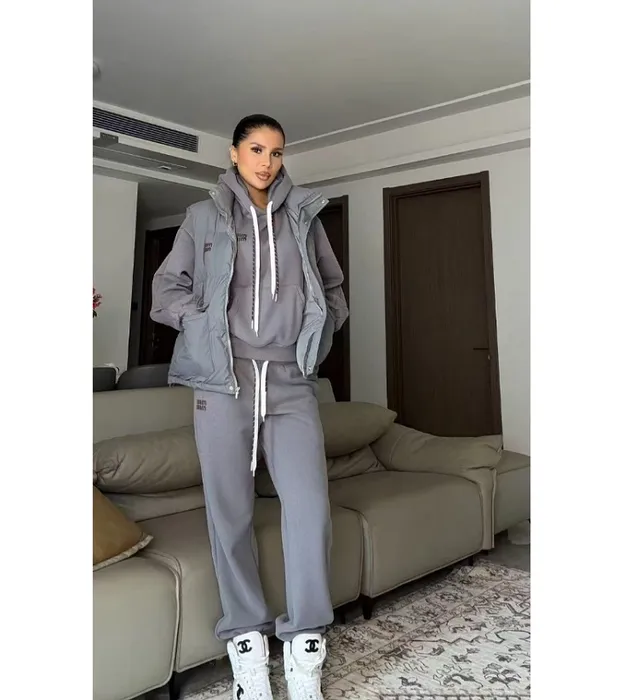 Новейший тёплый костюм Miumiu из трёх частей комплект 3-ки