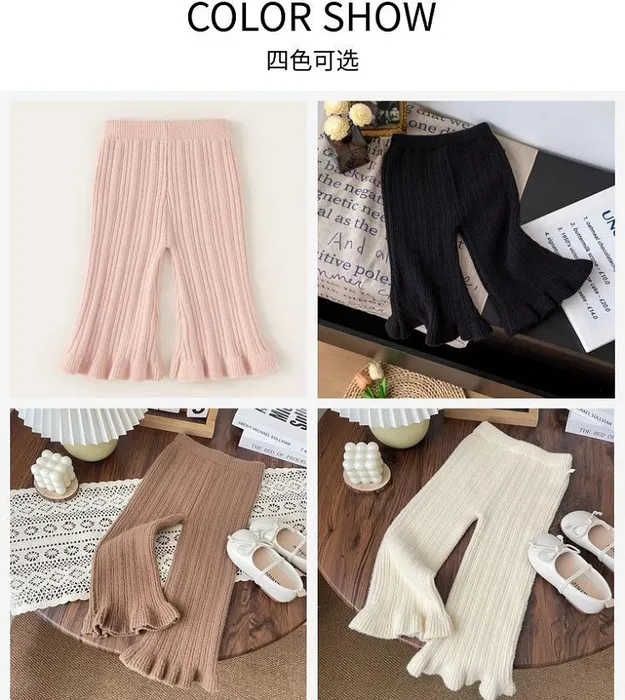 Вязаные брюки для девочек