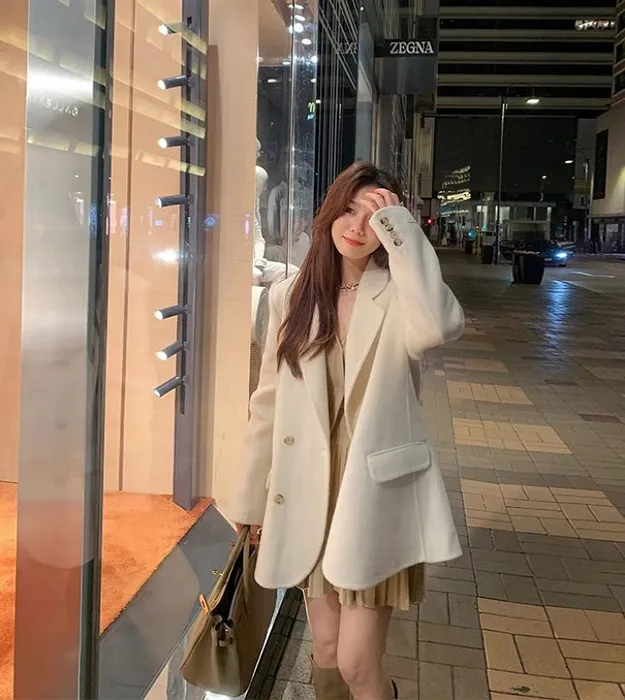 Короткий шерстяной пиджак