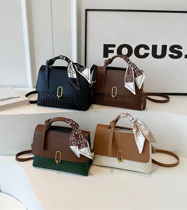 Женская клетчатая сумка-тоут