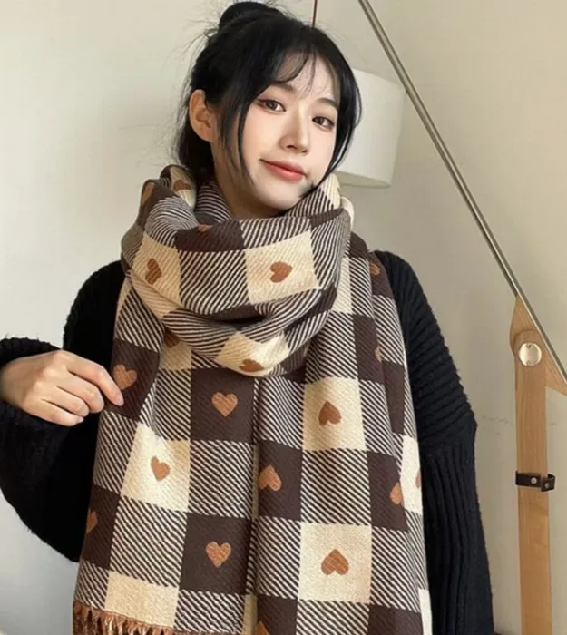 Двухсторонний зимний шарф