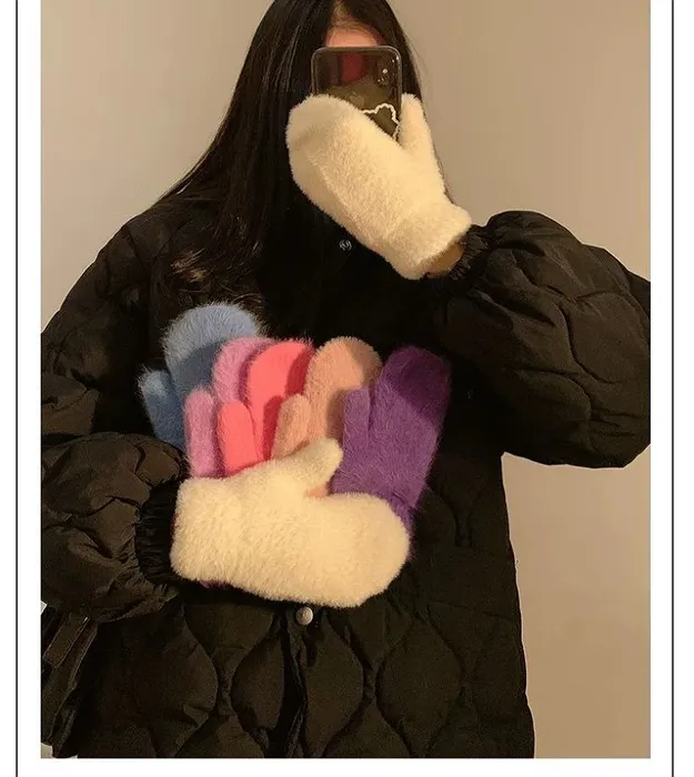 Милые зимние перчатки