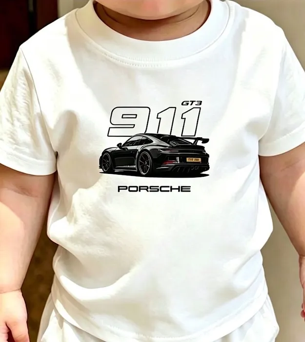 Детская футболка с принтом Porsche 911 GT3